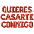 thumbnail image 1 of Letter Balloons - QUIERES CASARTE CONMIGO 16" Inch Alphabet Letters Foil Mylar Balloon Marriage Proposal Party Banner (Red), 1 of 5