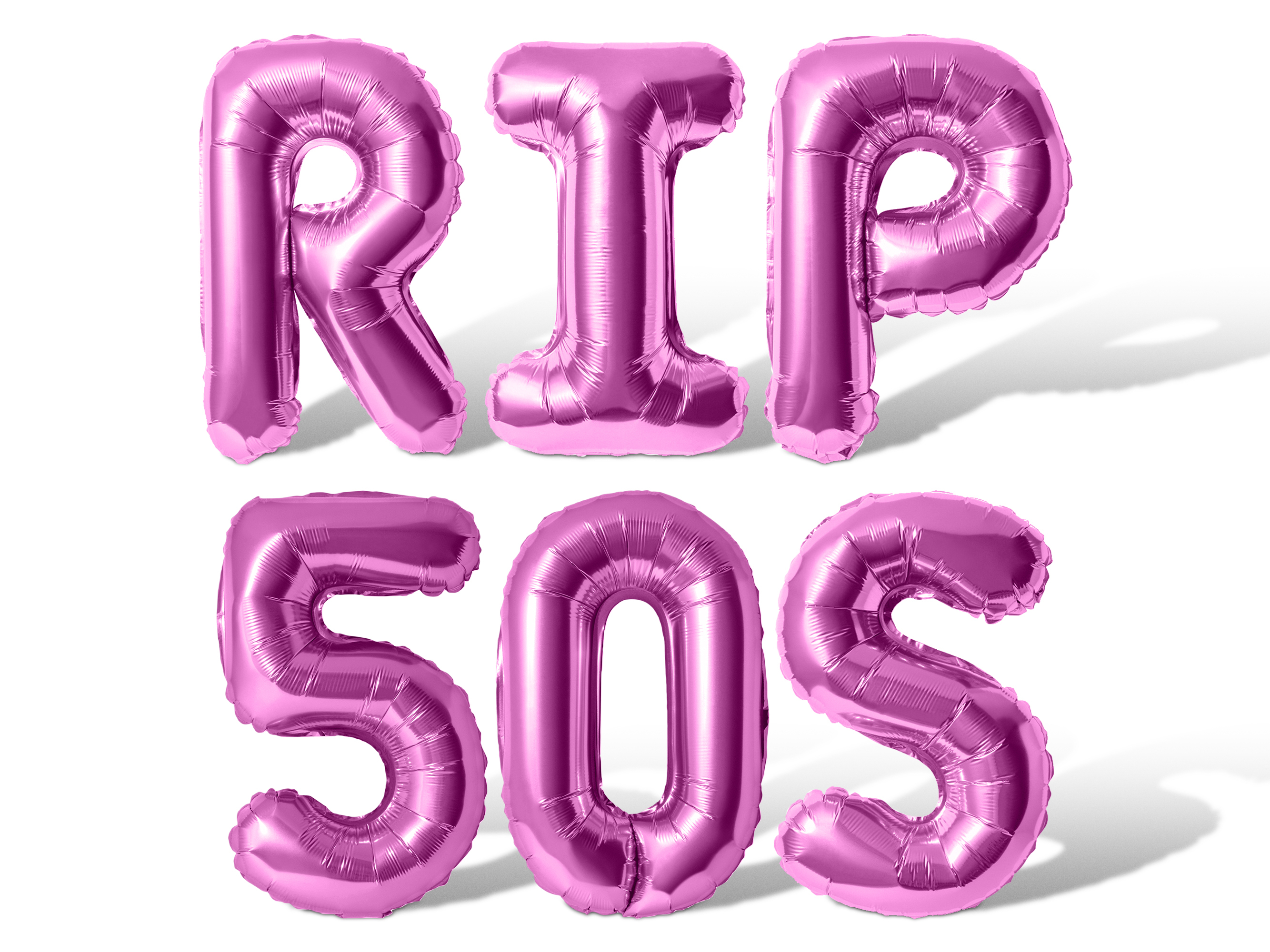 Rip James Letters Letter Balloons - RIP 50S 16