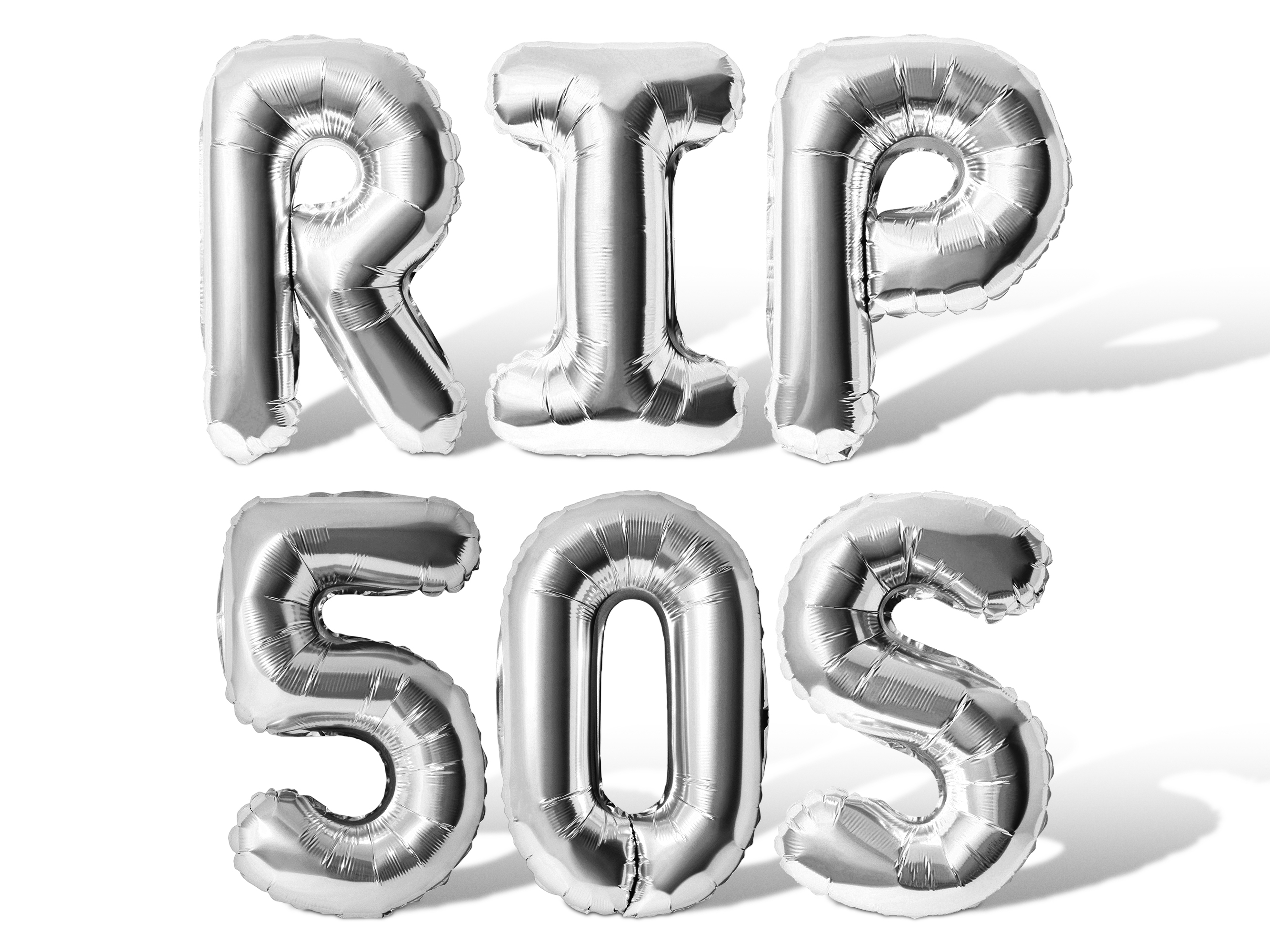 Rip James Letters Letter Balloons - RIP 50S 16