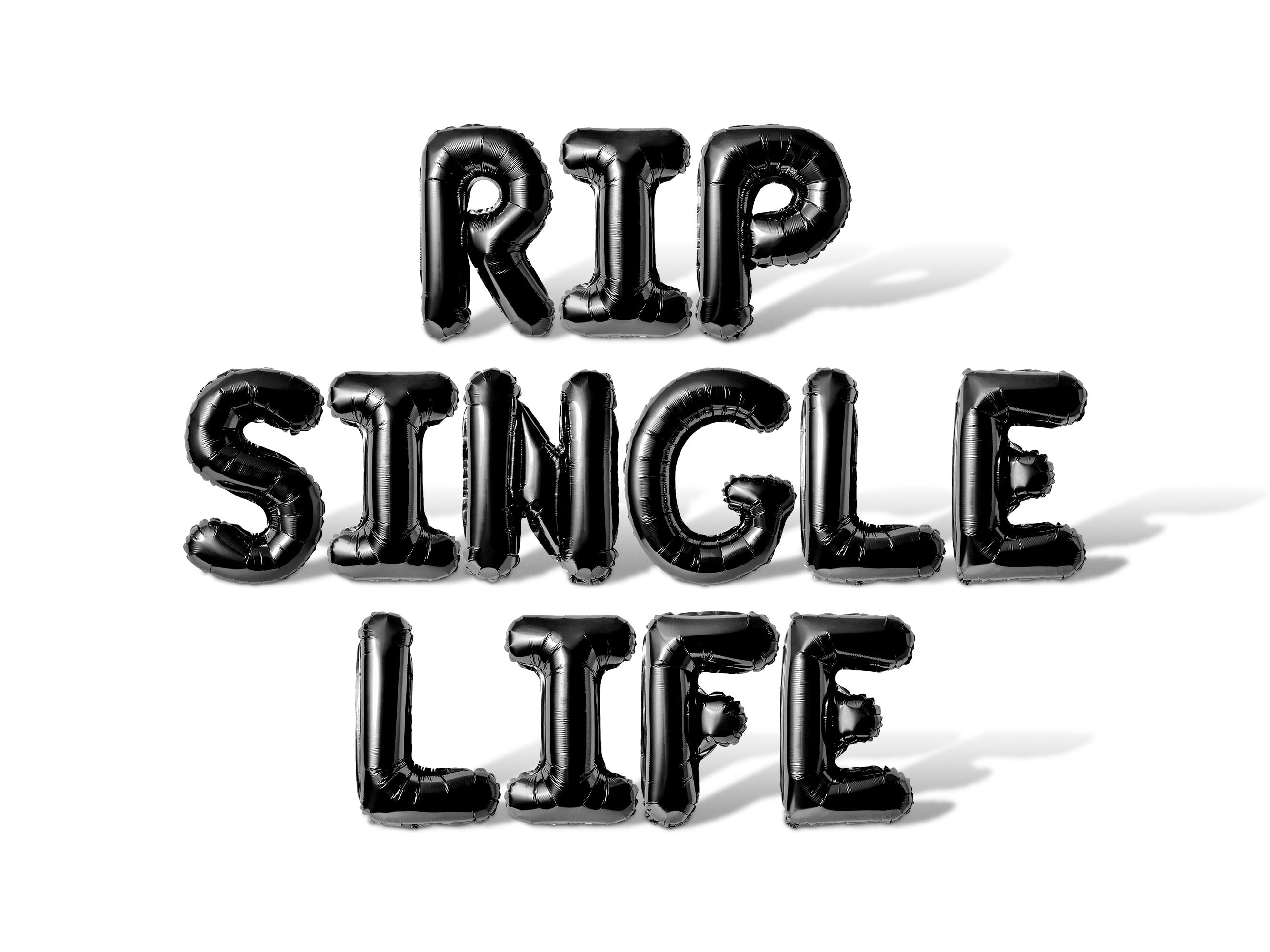 Rip James Letters Letter Balloons - RIP SINGLE LIFE 16
