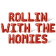 thumbnail image 1 of Letter Balloons - ROLLIN WITH THE HOMIES 16" Inch Alphabet Letters Foil Mylar Balloon Roller Skating Birthday Party Banner (Red), 1 of 5