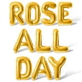 thumbnail image 1 of Letter Balloons - ROSE ALL DAY 16" Inch Alphabet Letters Foil Mylar Balloon Bachelorette Party Banner (Gold), 1 of 5