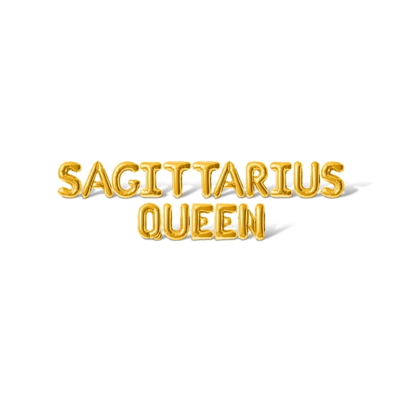Letter Balloons - SAGITTARIUS QUEEN 16" Inch Alphabet Letters Foil Mylar Balloon Birthday Party Banner (Gold)