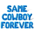 thumbnail image 1 of Letter Balloons - SAME COWBOY FOREVER 16" Inch Alphabet Letters Foil Mylar Balloon Bachelorette or Bridal Shower Party Banner (Blue), 1 of 5