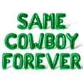 thumbnail image 1 of Letter Balloons - SAME COWBOY FOREVER 16" Inch Alphabet Letters Foil Mylar Balloon Bachelorette or Bridal Shower Party Banner (Green), 1 of 5