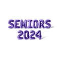 thumbnail image 1 of Letter Balloons - SENIORS 2024 16" Inch Alphabet Letters Foil Mylar Balloon Graduation Day Party Banner (Purple), 1 of 5