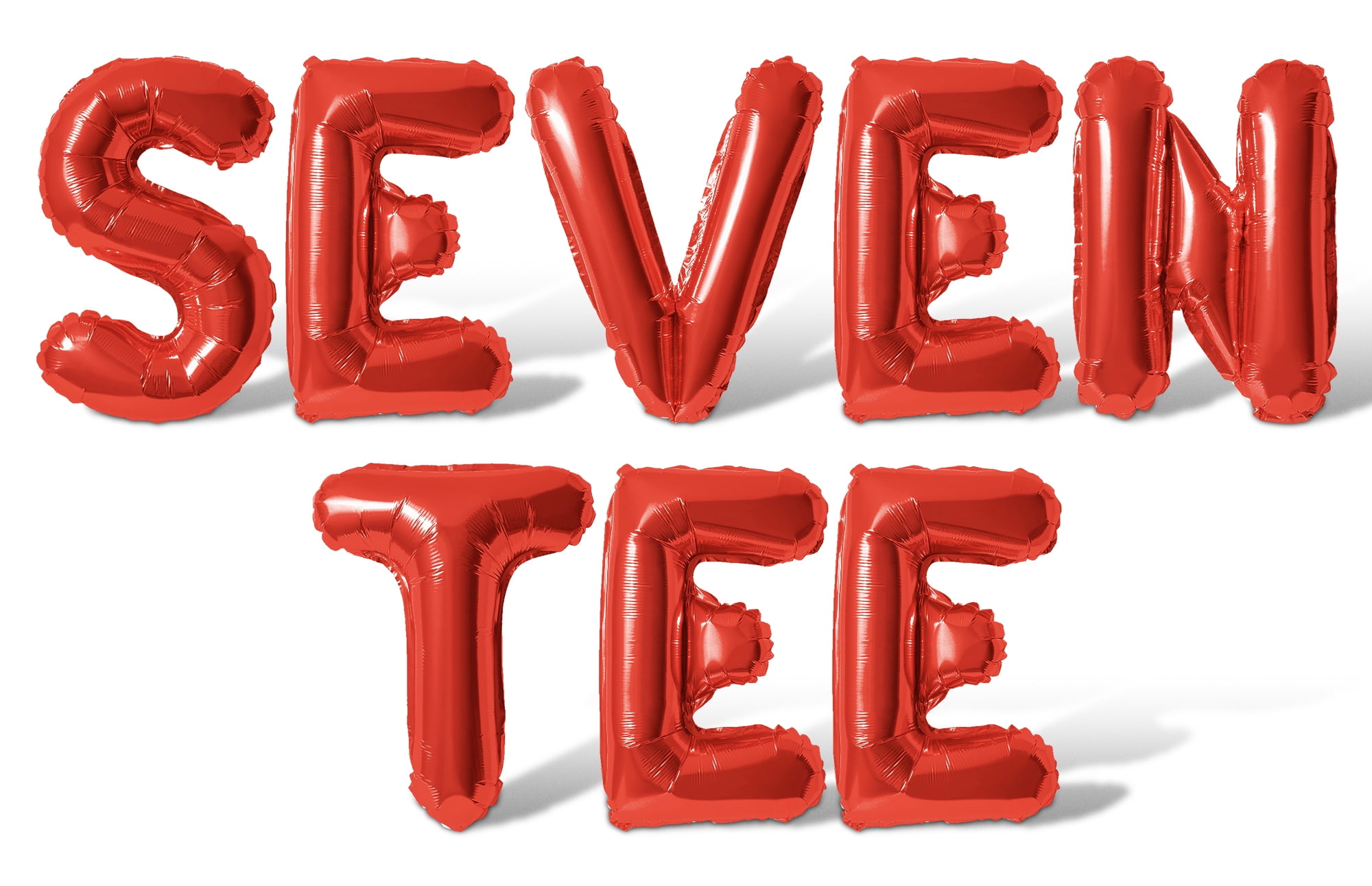 70th Red Lettering Letter Balloons - SEVEN TEE 16