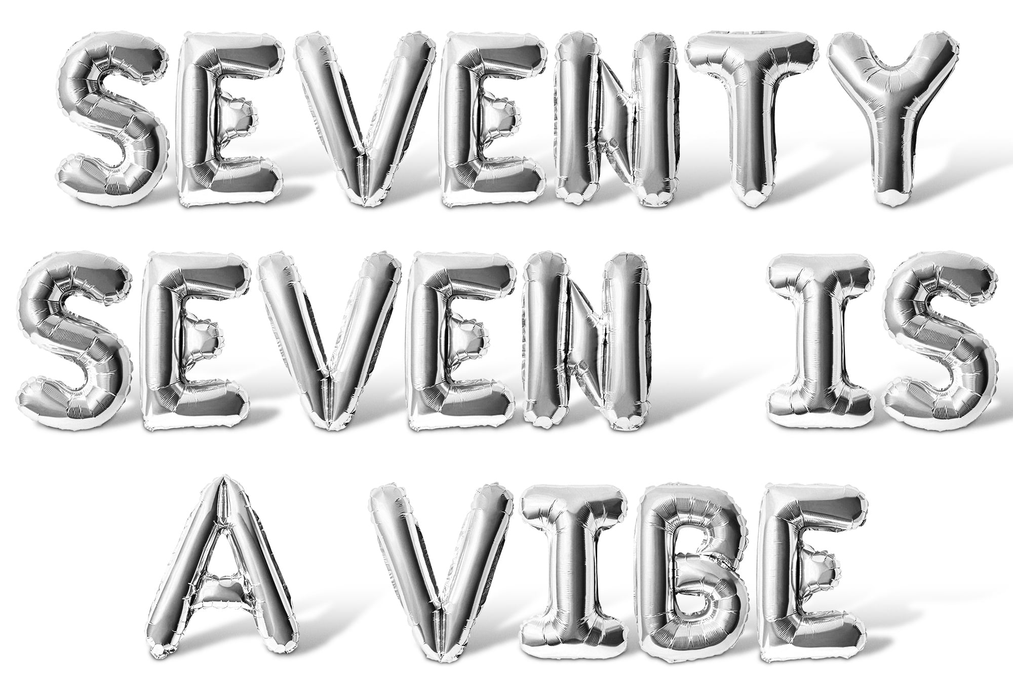 Letter Balloons - SEVENTY SEVEN IS A VIBE 16