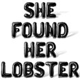 thumbnail image 1 of Letter Balloons - SHE FOUND HER LOBSTER 16" Inch Alphabet Letters Foil Mylar Balloon Bachelorette Party Banner (Black), 1 of 5