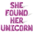 thumbnail image 1 of Letter Balloons - SHE FOUND HER UNICORN 16" Inch Alphabet Letters Foil Mylar Balloon Bachelorette Party Banner (Pink), 1 of 5