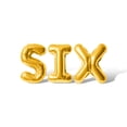 thumbnail image 1 of Letter Balloons - SIX 16" Inch Alphabet Letters Foil Mylar Balloon Birthday Party Banner (Gold), 1 of 5
