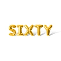 Letter Balloons - SIXTY 16" Inch Alphabet Letters Foil Mylar Balloon Birthday Party Banner (Gold)