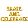 thumbnail image 1 of Letter Balloons - SKATE AND CELEBRATE 16" Inch Alphabet Letters Foil Mylar Balloon Birthday Party Banner (Gold), 1 of 5