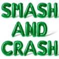 thumbnail image 1 of Letter Balloons - SMASH AND CRASH 16" Inch Alphabet Letters Foil Mylar Balloon Birthday Party Banner (Green), 1 of 5