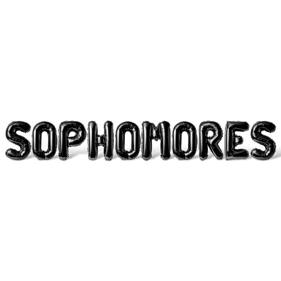 Letter Balloons - SOPHOMORES 16" Inch Alphabet Letters Foil Mylar Balloon Sophomore Year Party Banner (Black)