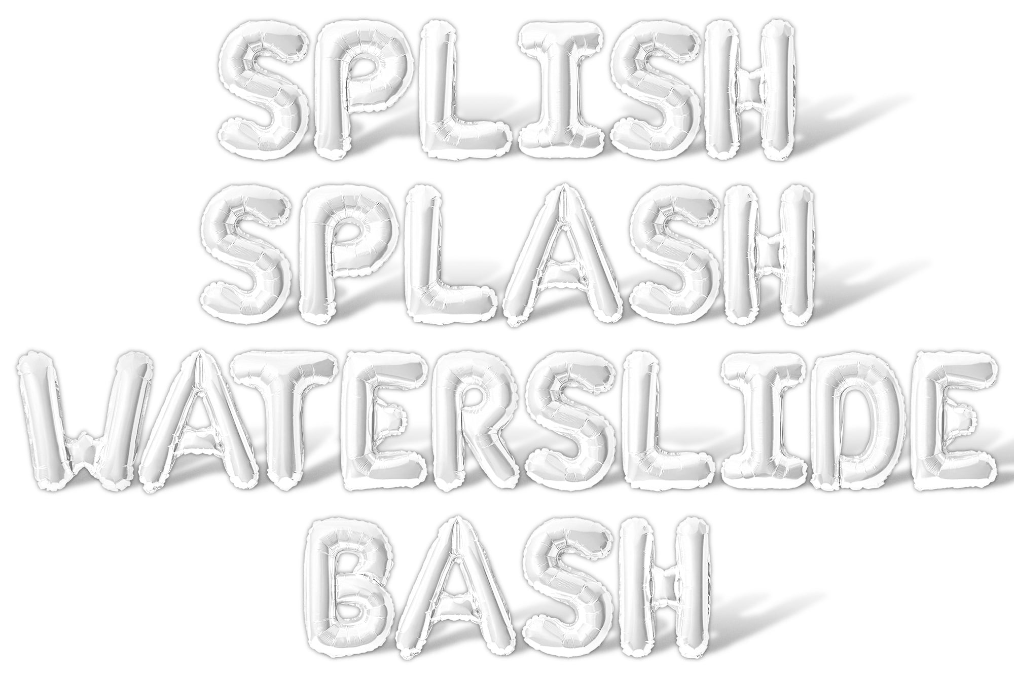 Letter Balloons - SPLISH SPLASH WATERSLIDE BASH 16