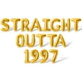 thumbnail image 1 of Letter Balloons - STRAIGHT OUTTA 1997 16" Inch Alphabet Letters Foil Mylar Balloon Birthday Party Banner (Gold), 1 of 5