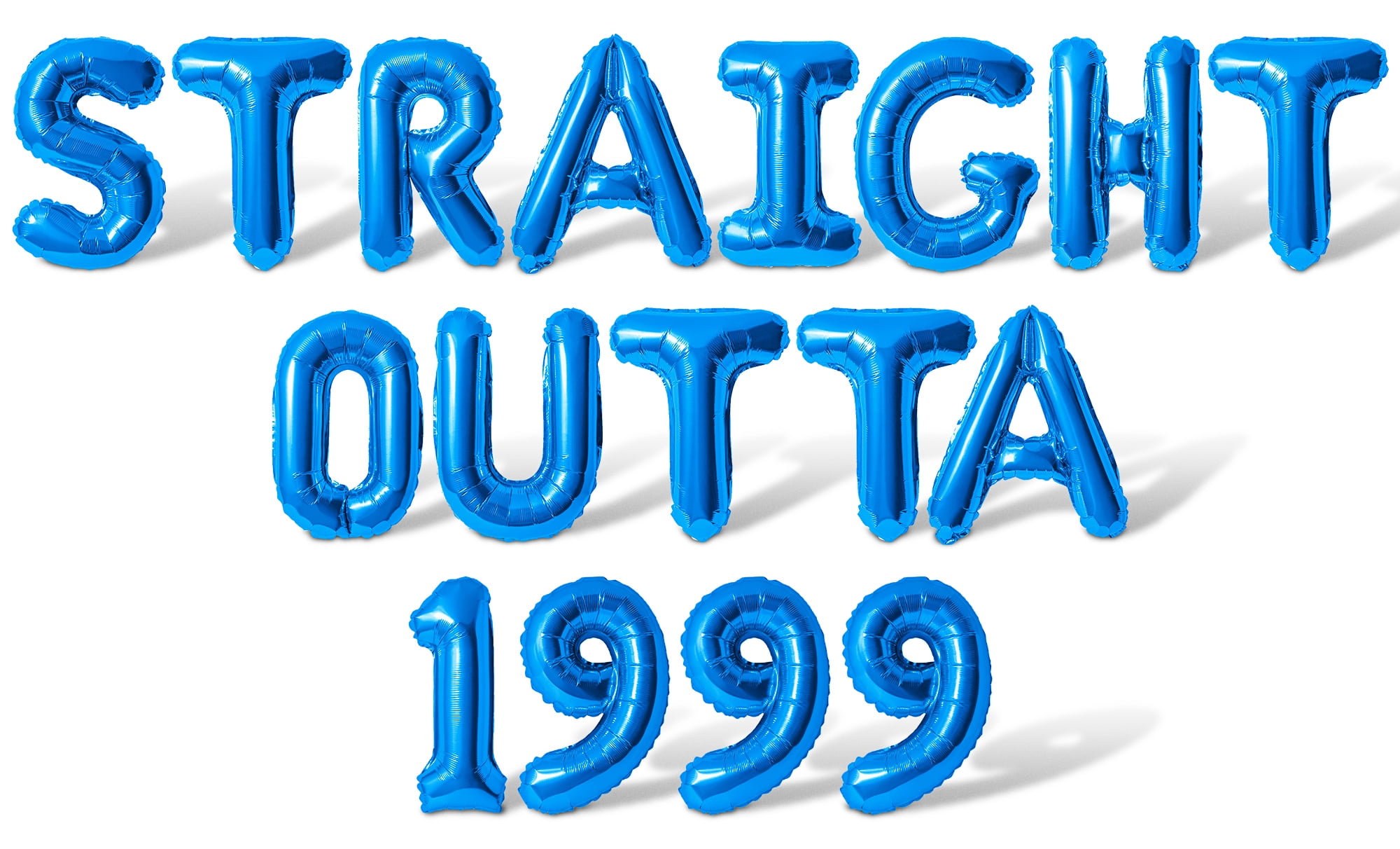 Letter Balloons - STRAIGHT OUTTA 1999 16" Inch Alphabet Letters Foil Mylar Balloon Birthday Party Banner (Blue)