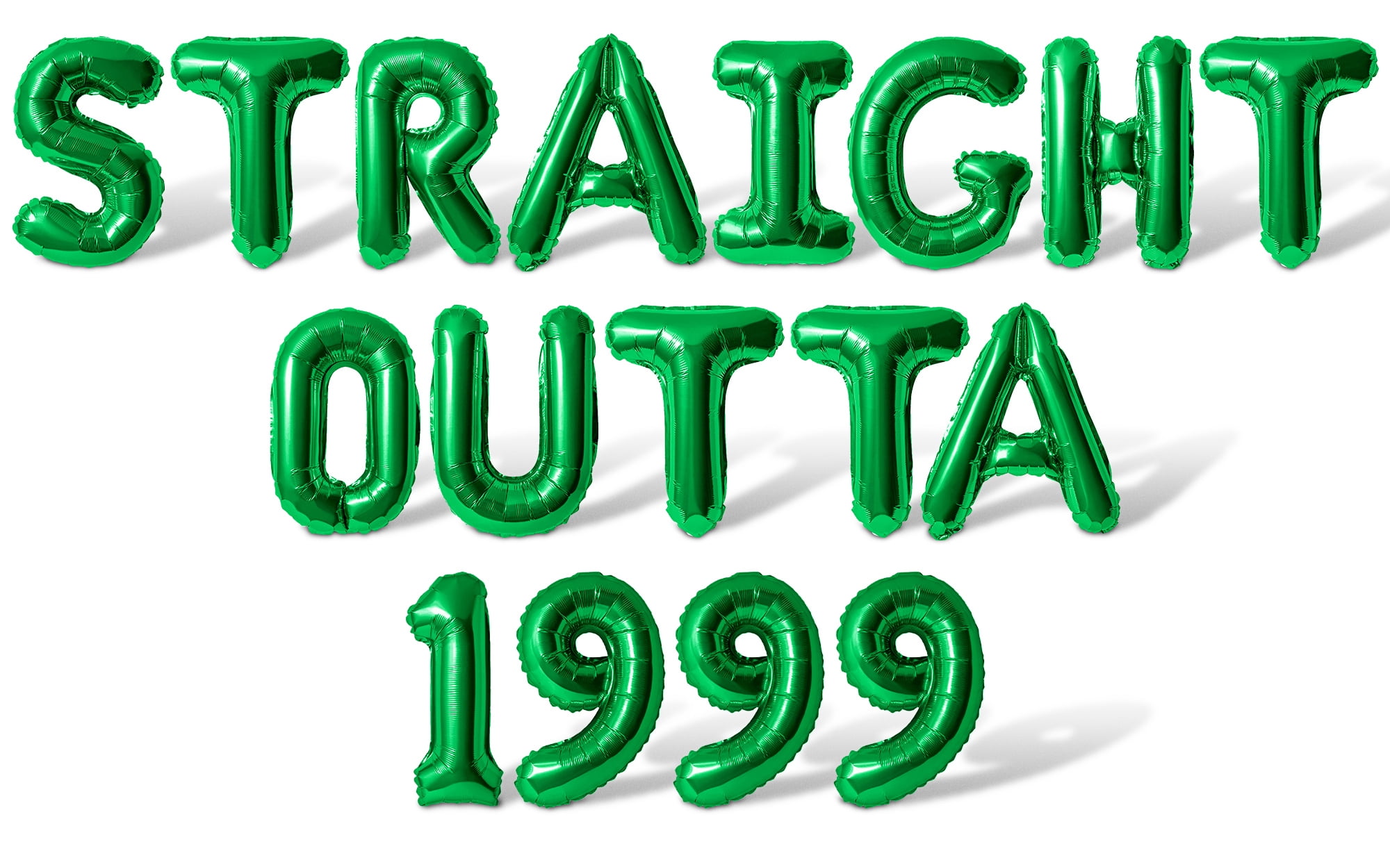 Letter Balloons - STRAIGHT OUTTA 1999 16" Inch Alphabet Letters Foil Mylar Balloon Birthday Party Banner (Green)