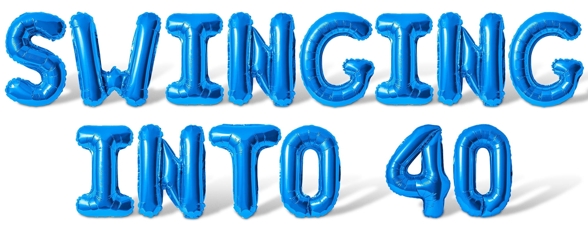 Interlocking Letters 40 Letter Balloons - SWINGING INTO 40 16