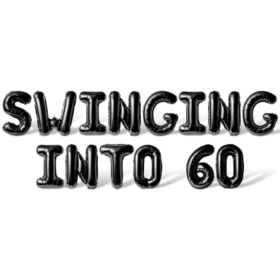 Letter Balloons - SWINGING INTO 60 16