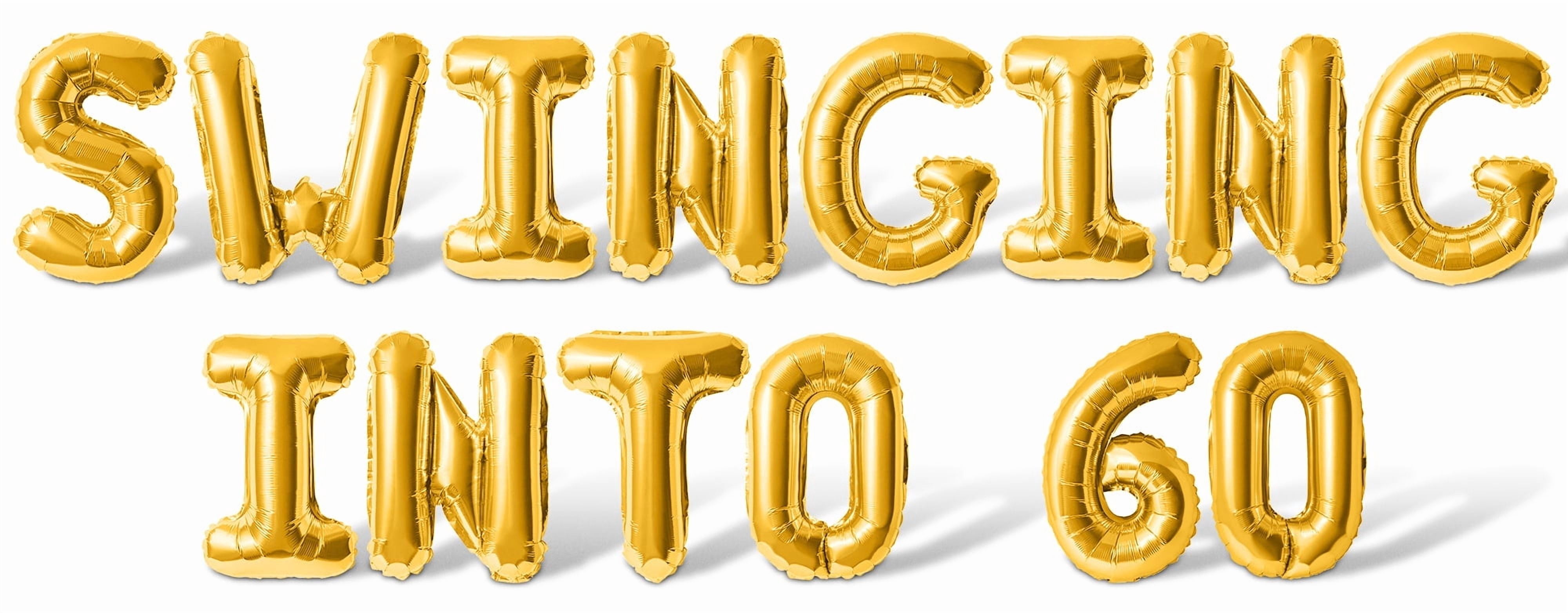 Letter Balloons - SWINGING INTO 60 16