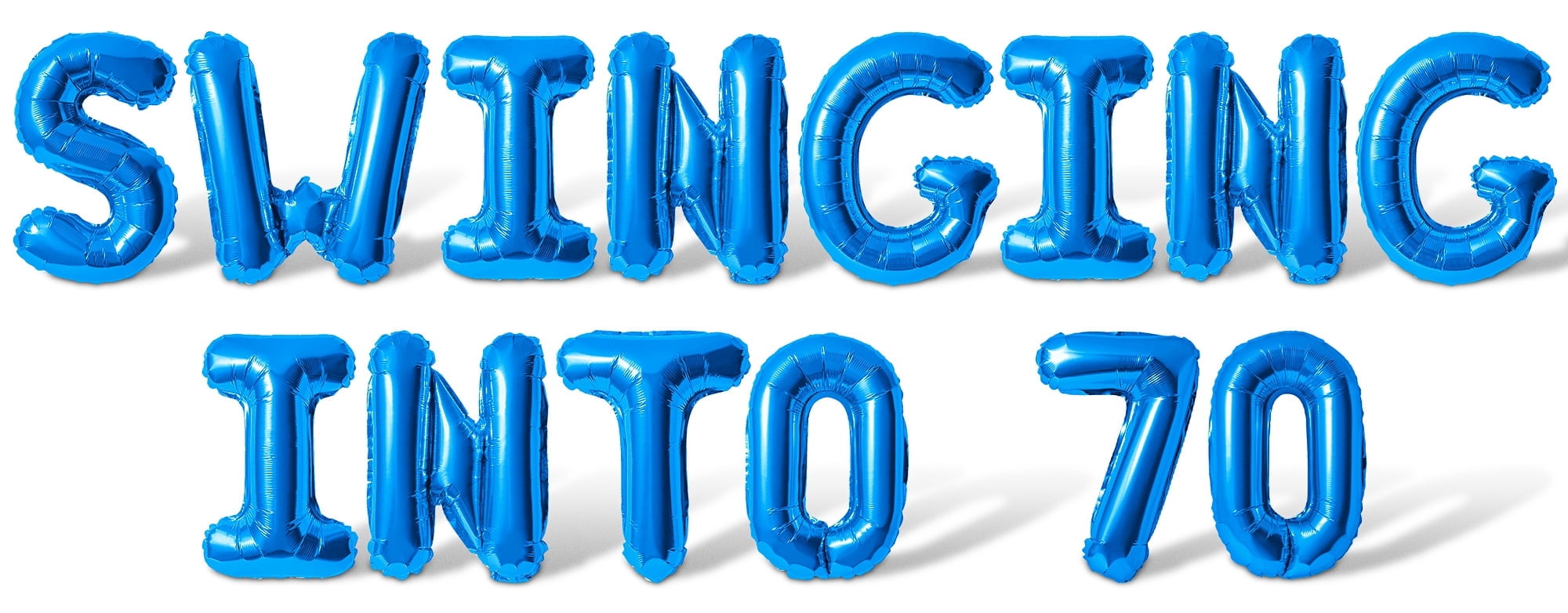 Letter Balloons - SWINGING INTO 70 16
