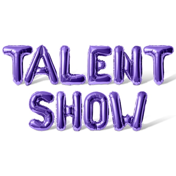 Letter Balloons - TALENT SHOW 16" Inch Alphabet Letters Foil Mylar Balloon Talent Show Party Banner (Purple)