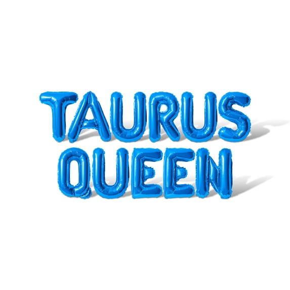 Letter Balloons - TAURUS QUEEN 16" Inch Alphabet Letters Foil Mylar Balloon Birthday Party Banner (Blue)