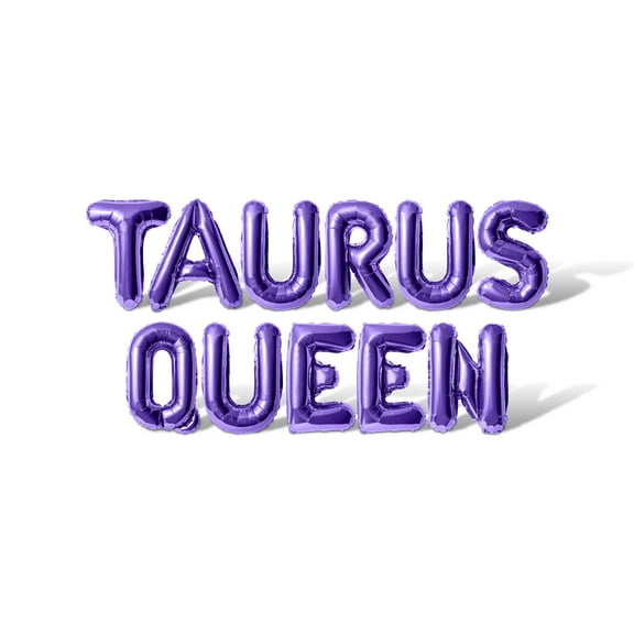 Letter Balloons - TAURUS QUEEN 16" Inch Alphabet Letters Foil Mylar Balloon Birthday Party Banner (Purple)