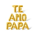 thumbnail image 1 of Letter Balloons - TE AMO PAPA 16" Inch Alphabet Letters Foil Mylar Balloon Father's Day Party Banner (Gold), 1 of 5