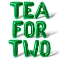 thumbnail image 1 of Letter Balloons - TEA FOR TWO 16" Inch Alphabet Letters Foil Mylar Balloon 2nd Birthday Party Banner (Green), 1 of 5