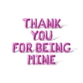 thumbnail image 1 of Letter Balloons - THANK YOU FOR BEING MINE 16" Inch Alphabet Letters Foil Mylar Balloon Valentine's Day Party Banner (Pink), 1 of 5
