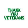 thumbnail image 1 of Letter Balloons - THANK YOU VETERANS 16" Inch Alphabet Letters Foil Mylar Balloon Memorial Day Party Banner (Green), 1 of 5