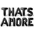 thumbnail image 1 of Letter Balloons - THATS AMORE 16" Inch Alphabet Letters Foil Mylar Balloon Bachelorette Party Banner (Black), 1 of 5