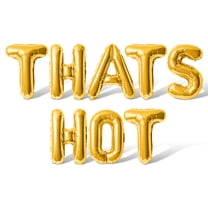 Letter Balloons - THATS HOT 16" Inch Alphabet Letters Foil Mylar Balloon Bachelorette or Bridal Shower Banner (Gold)