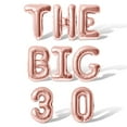 thumbnail image 1 of Letter Balloons - THE BIG 3 0 16" Inch Alphabet Letters Foil Mylar Balloon 30th Birthday Party Banner (Rose Gold), 1 of 5