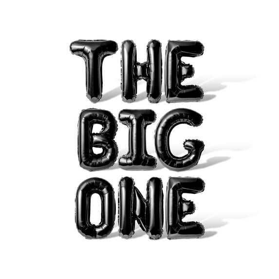 Letter Balloons - THE BIG ONE 16" Inch Alphabet Letters Foil Mylar Balloon Birthday Party Banner (Black)