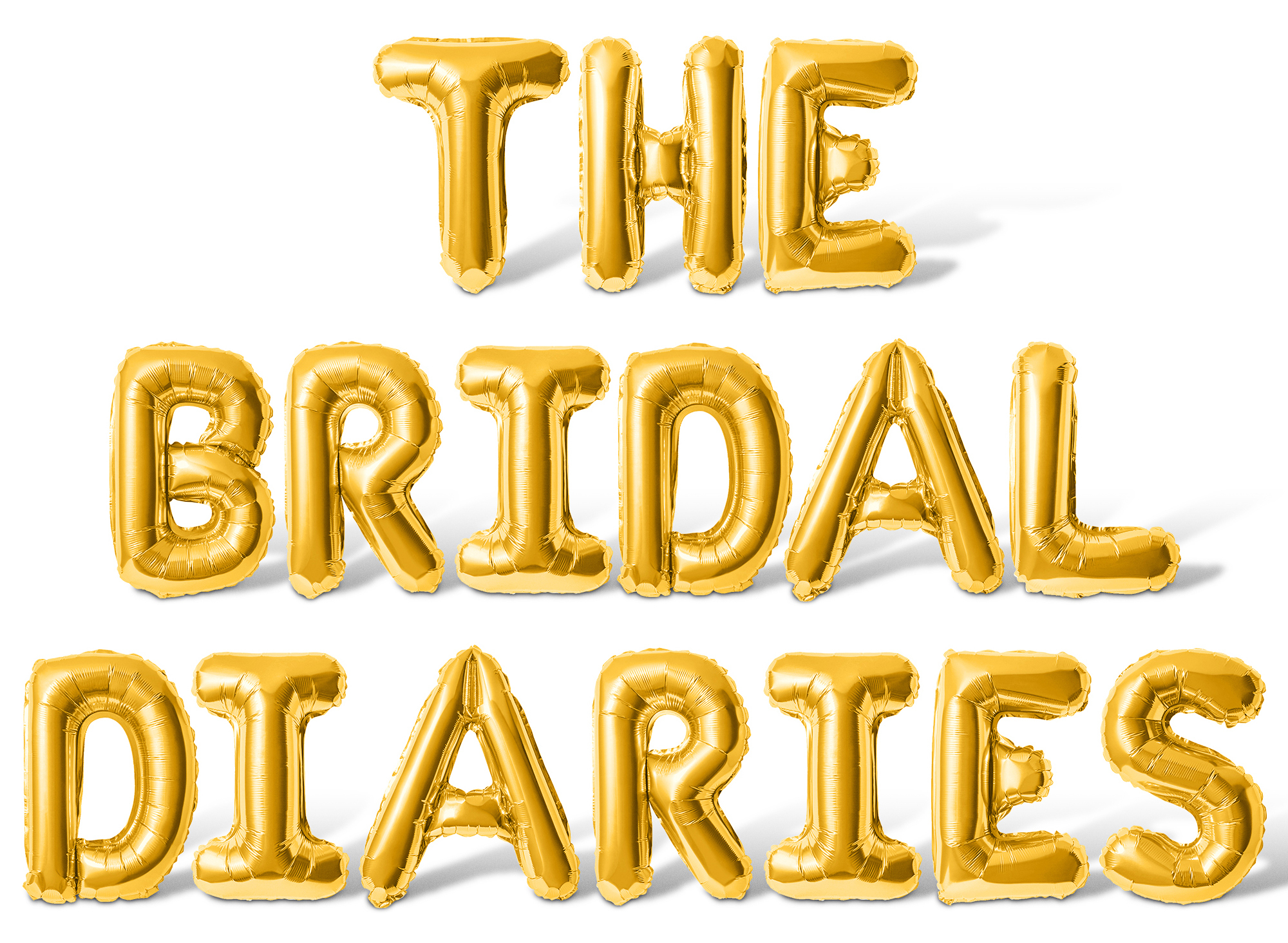 Letter Balloons - THE BRIDAL DIARIES 16" Inch Alphabet Letters Foil Mylar Balloon Bachelorette Party Banner (Gold)