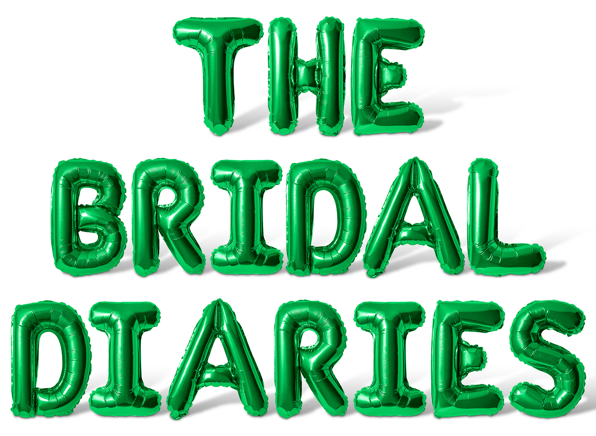 Letter Balloons - THE BRIDAL DIARIES 16" Inch Alphabet Letters Foil Mylar Balloon Bachelorette Party Banner (Green)