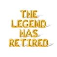 thumbnail image 1 of Letter Balloons - THE LEGEND HAS RETIRED 16" Inch Alphabet Letters Foil Mylar Balloon Retirement Party Banner (Gold), 1 of 5