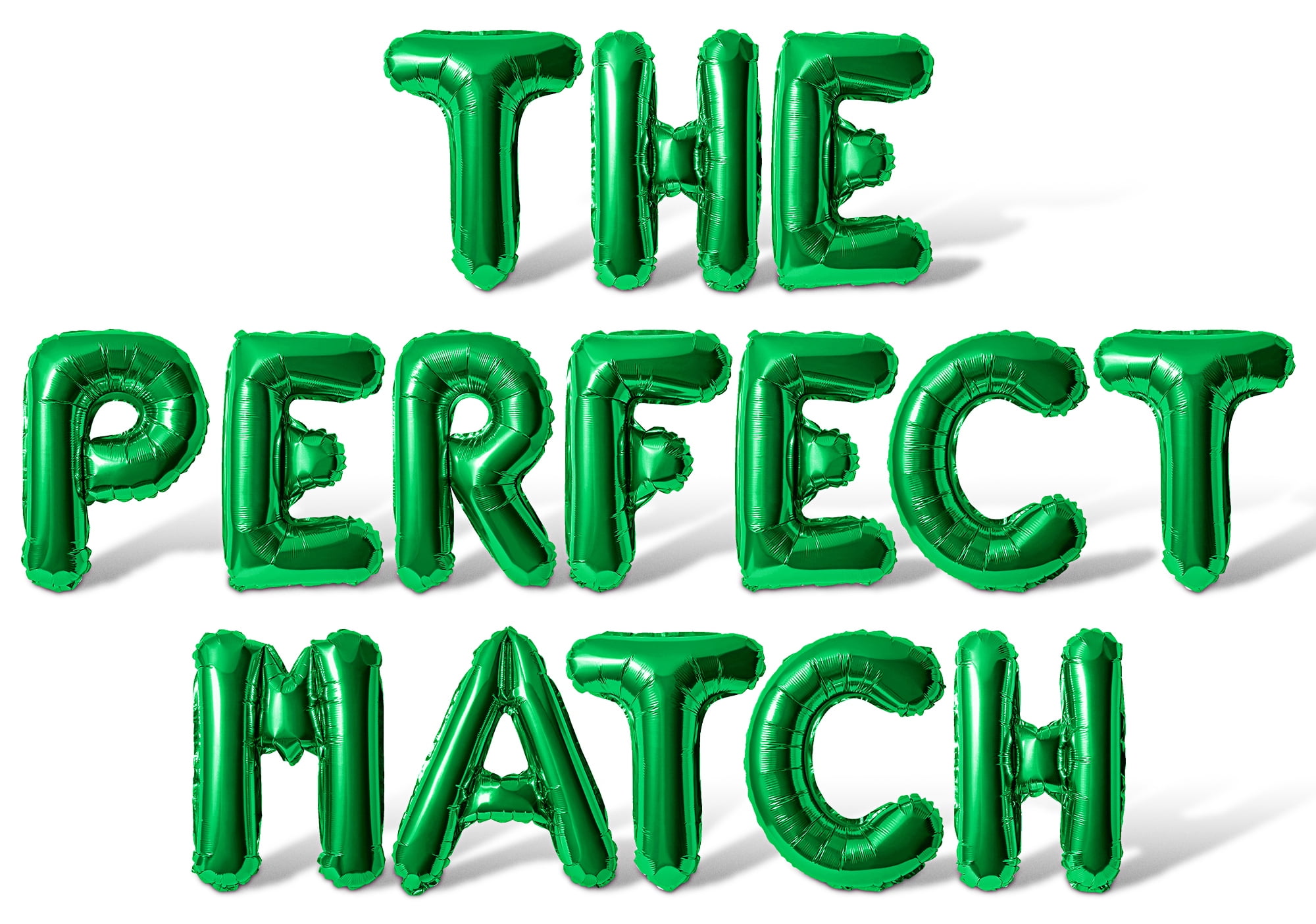 Letter Balloons - THE PERFECT MATCH 16" Inch Alphabet Letters Foil Mylar Balloon Engagement Party Banner (Green)