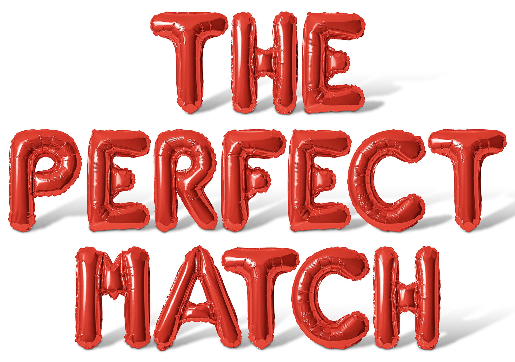 Letter Balloons - THE PERFECT MATCH 16" Inch Alphabet Letters Foil Mylar Balloon Engagement Party Banner (Red)