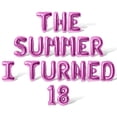 thumbnail image 1 of Letter Balloons - THE SUMMER I TURNED 18 16" Inch Alphabet Letters Foil Mylar Balloon 18th Birthday Party Banner (Pink), 1 of 5