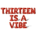 thumbnail image 1 of Letter Balloons - THIRTEEN IS A VIBE 16" Inch Alphabet Letters Foil Mylar Balloon 13th Birthday Party Banner (Red), 1 of 5