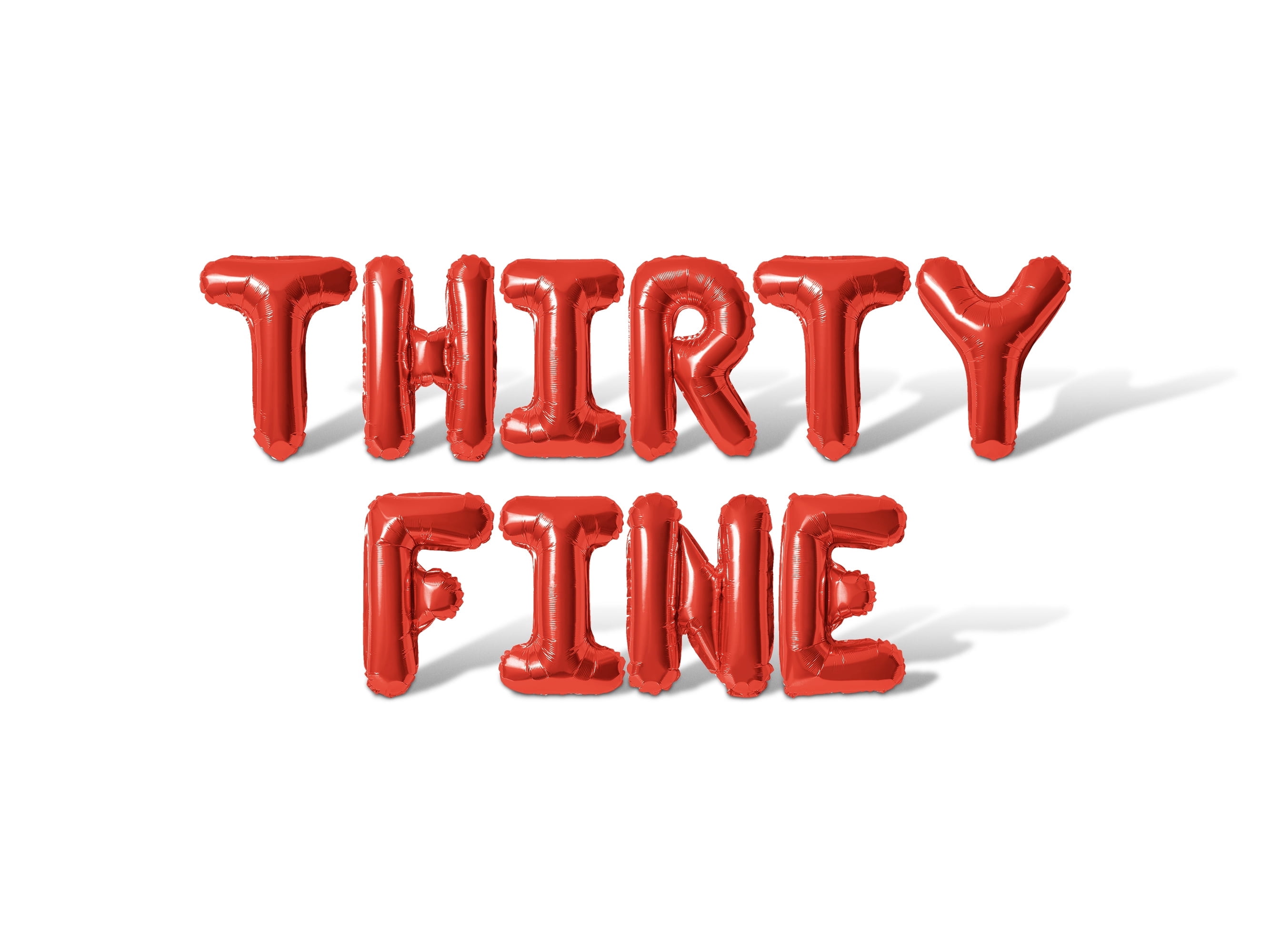 Thirty Fine Script Letter Balloons - THIRTY FINE 16