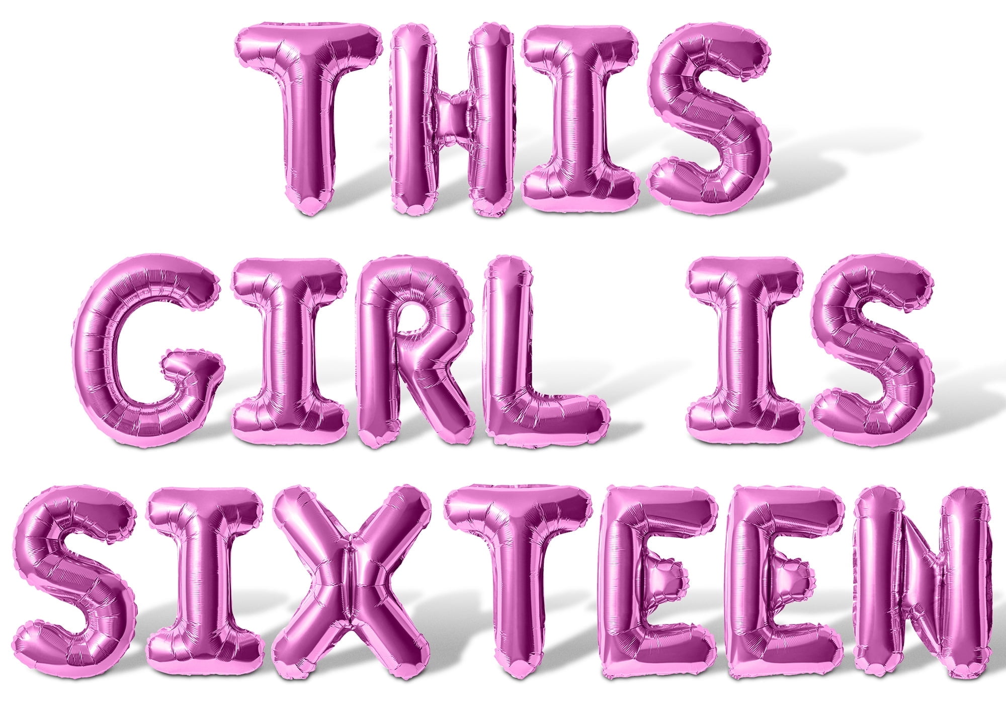 Letter Balloons - THIS GIRL IS SIXTEEN 16