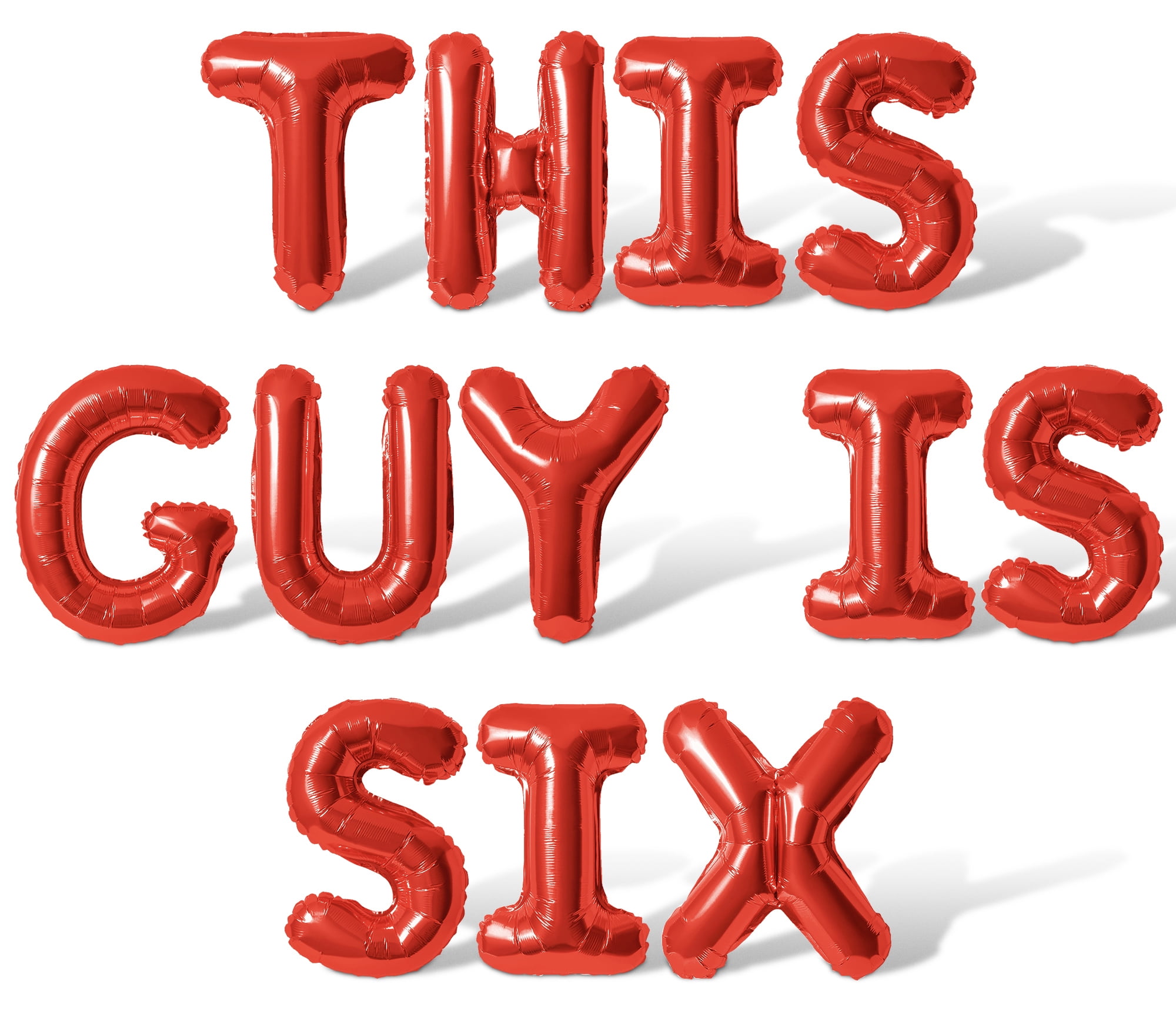 Letter Balloons - THIS GUY IS SIX 16