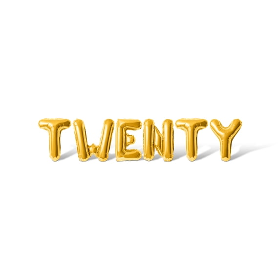 Letter Balloons - TWENTY 16" Inch Alphabet Letters Foil Mylar Balloon Birthday Party Banner (Gold)