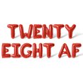 thumbnail image 1 of Letter Balloons - TWENTY EIGHT AF 16" Inch Alphabet Letters Foil Mylar Balloon 28th Birthday Party Banner (Red), 1 of 5